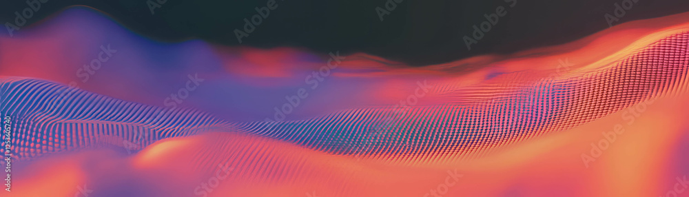 Poster Close-up of flickering flames with halftone texture creating a dynamic effect