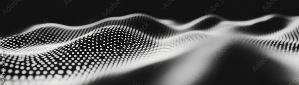 Poster halftone texture reveals flowing water in dynamic close-up from above