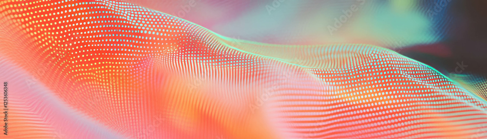 Poster Close-up of smoke dissipating with halftone texture creating a gradient effect in the air