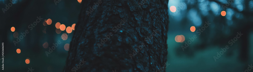 Aufkleber Close-up view of textured tree bark highlighting halftone pattern in natural setting