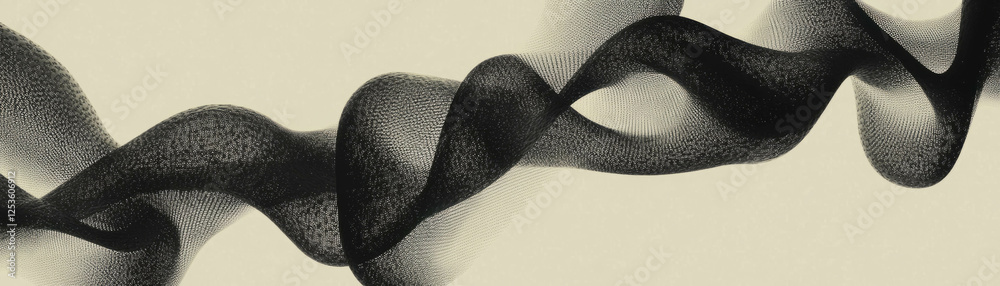 Aufkleber complex network of curved lines showcasing halftone texture against a grunge background