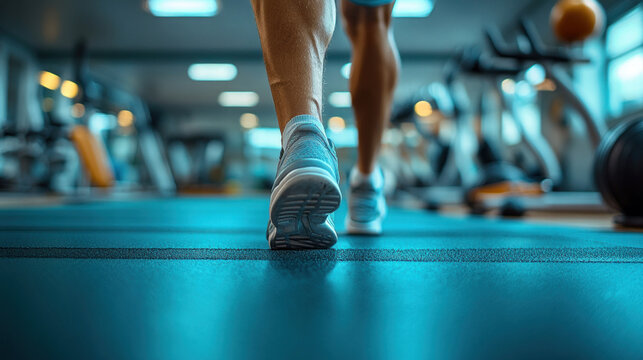 Physical therapy featuring a patient recovering from a knee injury using exercise equipment