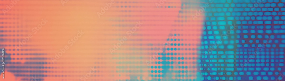 Leinwandbilder fragmented square showcasing various halftone patterns and textures in a grunge style