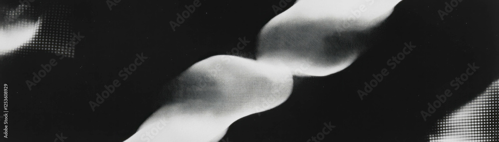 Aufkleber gradient transition from black to white with halftone texture showcasing intricate details