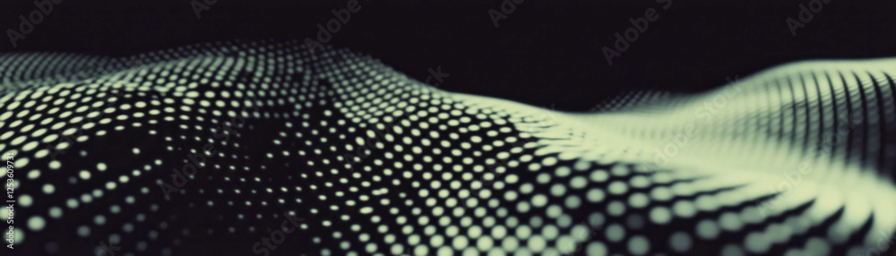 Poster Halftone texture creating an abstract background of random dots and patterns