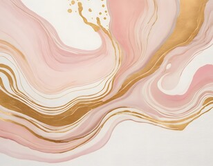 abstract premium luxury marble watercolor ink background with mix gold green and pink waves
