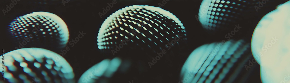Poster Close-up view of a textured pile of pebbles arranged in an artistic pattern from above