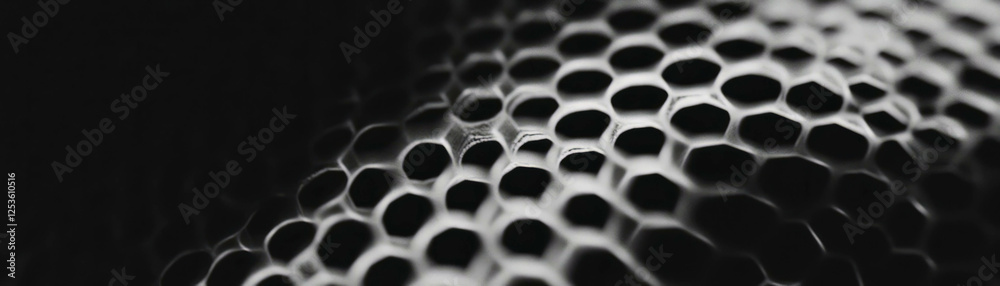 Poster Close-up of honeycomb section showcasing halftone texture in unique patterns
