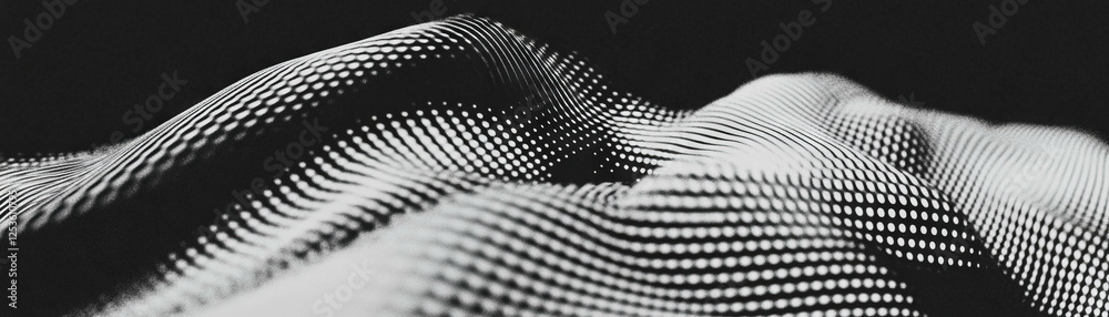 Poster halftone texture showcasing corrugated cardboard with accentuated ridges and depth