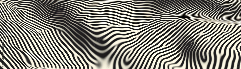 Poster Nested squares with alternating black and white halftone texture create a grunge background