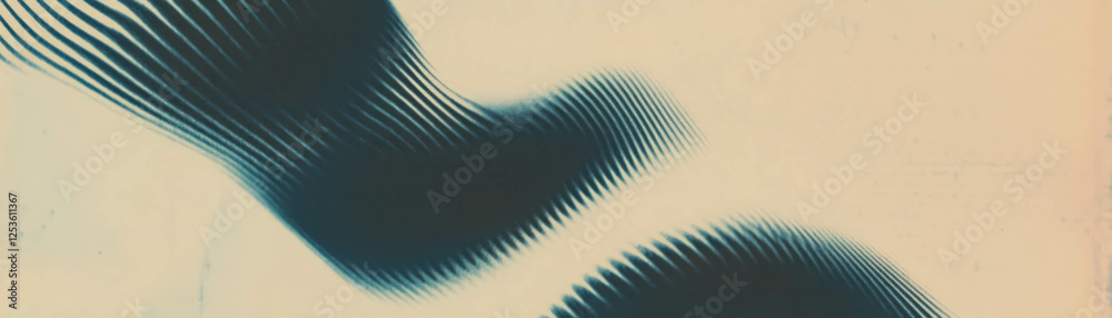 Poster Nested squares with alternating black and white halftone patterns create a grunge background effect