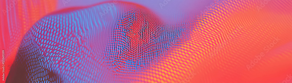 Aufkleber Complex tessellated pattern featuring overlapping polygons and halftone texture