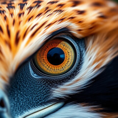 close up of an eagle eye