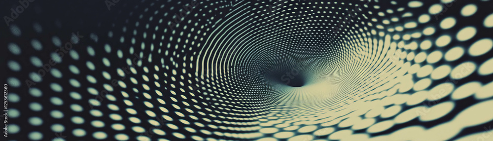 Aufkleber spiral pattern with increasing dot sizes creates a mesmerizing halftone effect
