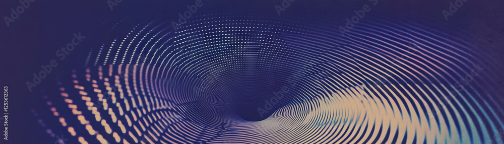 Aufkleber Spiral pattern with halftone texture showcasing increasing dot size towards center