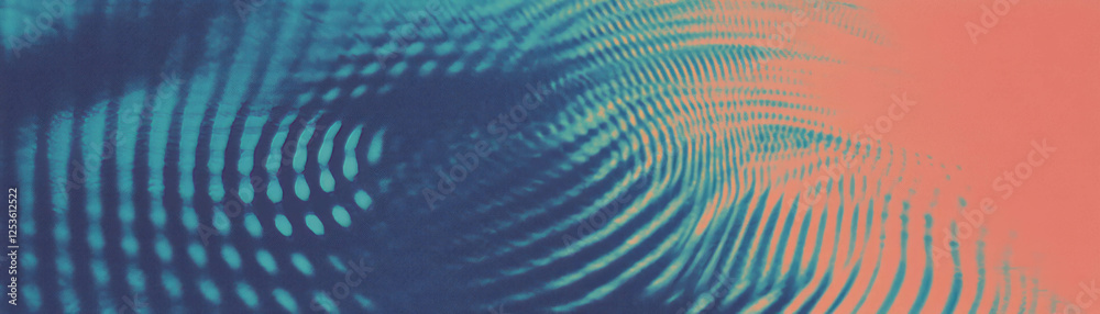 Fototapete Swirling halftone pattern creating a dynamic vortex effect on a grunge background