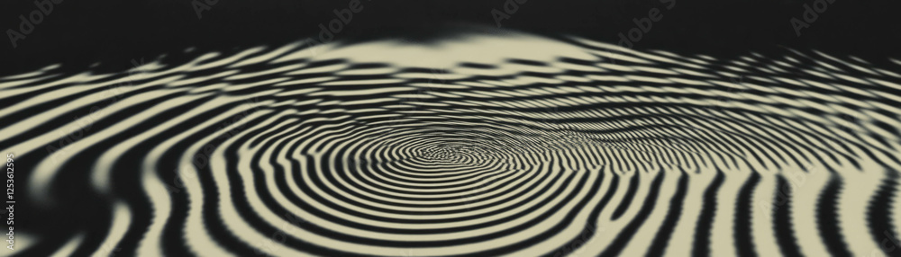 Poster Swirling pattern of halftone dots creating a dynamic convergence effect in grunge texture