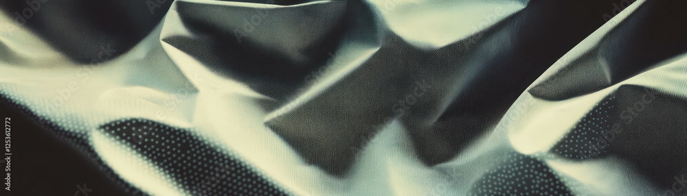 Poster halftone texture of crumpled paper surface showcasing grunge and distortion effects