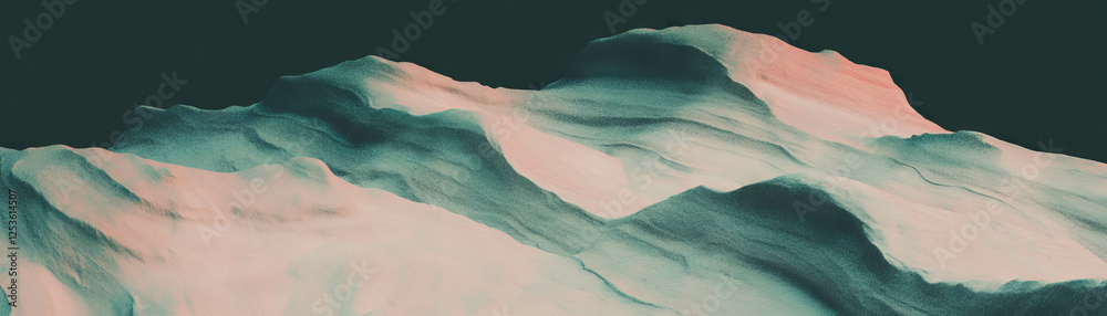 Poster abstract halftone texture of layered rock formations in grunge style