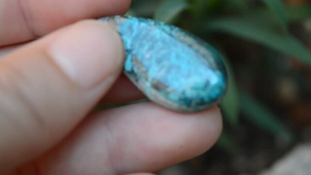 Chrysocolla mineral piece on collection
