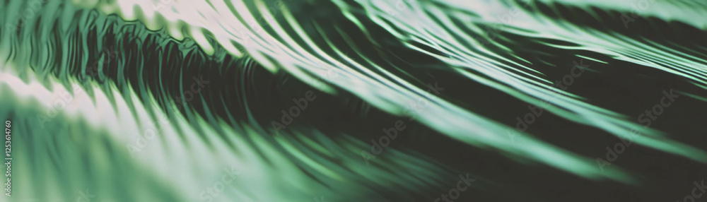 Poster Wavy lines with halftone texture create a flowing effect in close up view