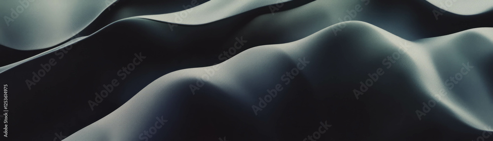 Poster Smooth gradients create dynamic effect in abstract monochrome texture for modern design concepts