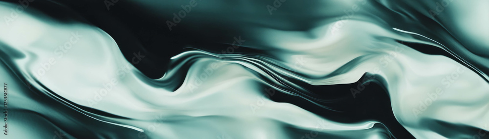 Aufkleber Exploring smooth gradients in an abstract monochrome texture for modern design concepts