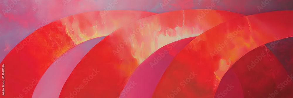 Aufkleber crimson arcs create a stunning visual display filled with vibrant colors and shapes