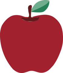 red apple isolated on white