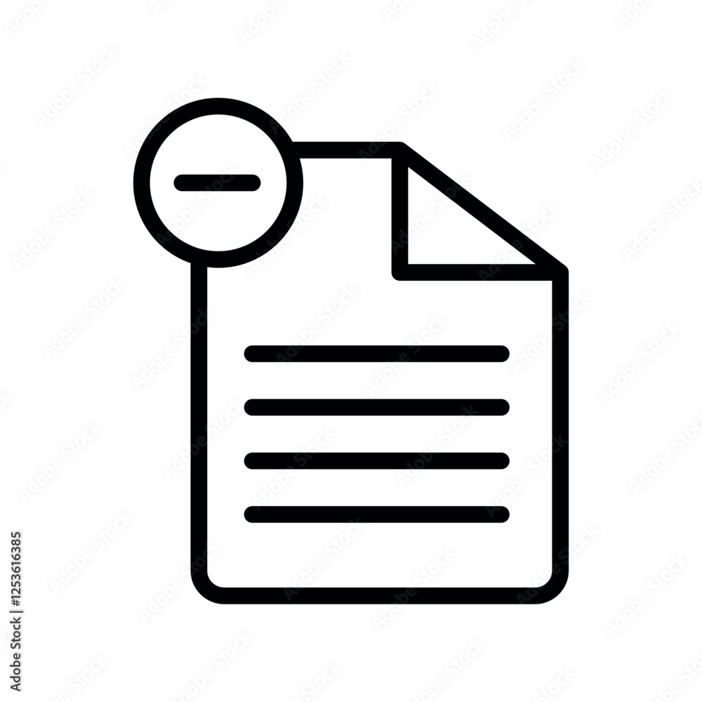 Poster file document minus vector icon
