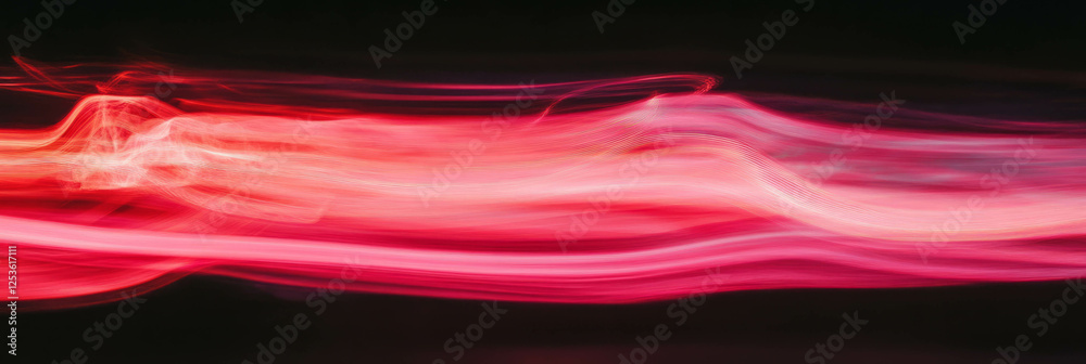 Poster dynamic crimson flashes create an energetic atmosphere in a darkened setting