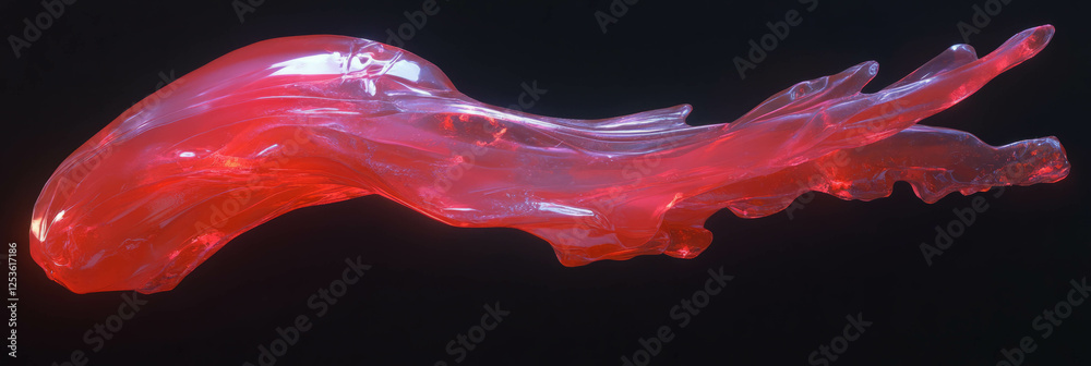 Poster dynamic crimson flashes exhibit fluid motion and vibrant energy in abstract design