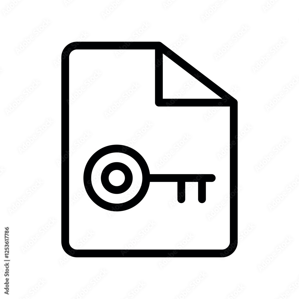 Poster file key vector icon