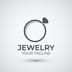 Jewelry Diamond Logo Design Template