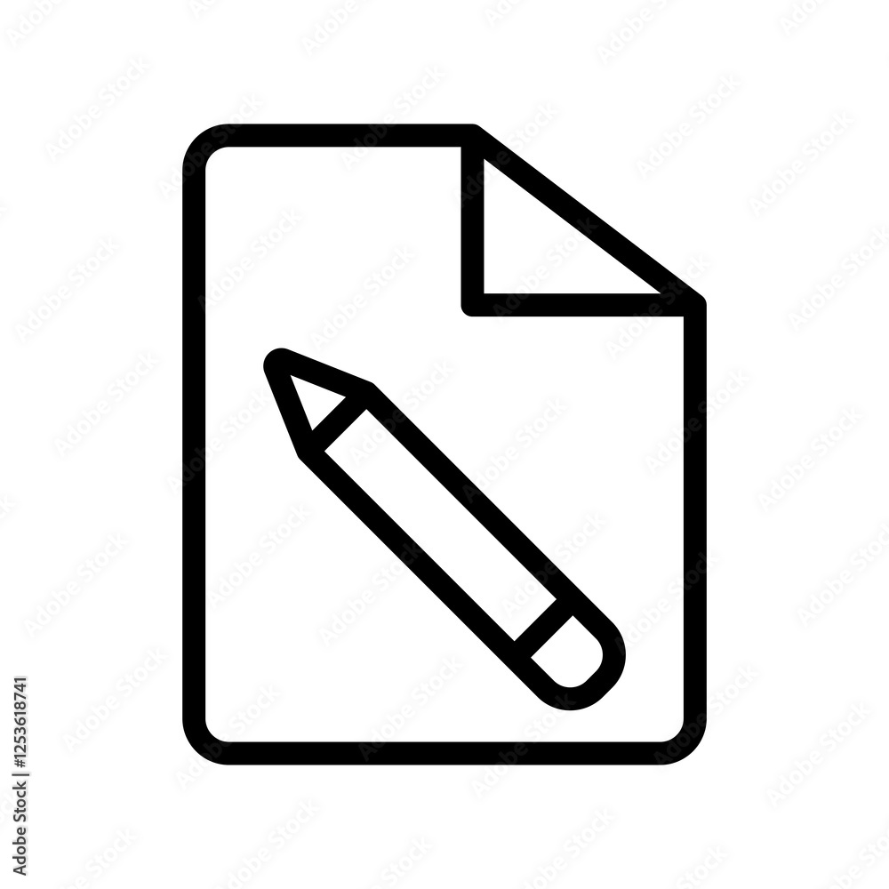 Poster file edit vector icon