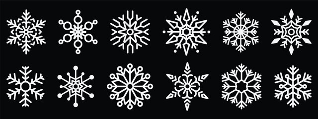 Decorative Snowflake Silhouettes