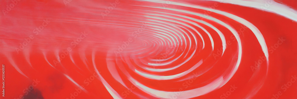 Poster Spiraling scarlet rays create a mesmerizing visual in a radiant display of color dynamics