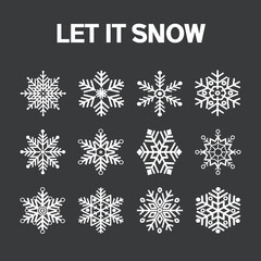 Christmas Snowflake and Winter Elements