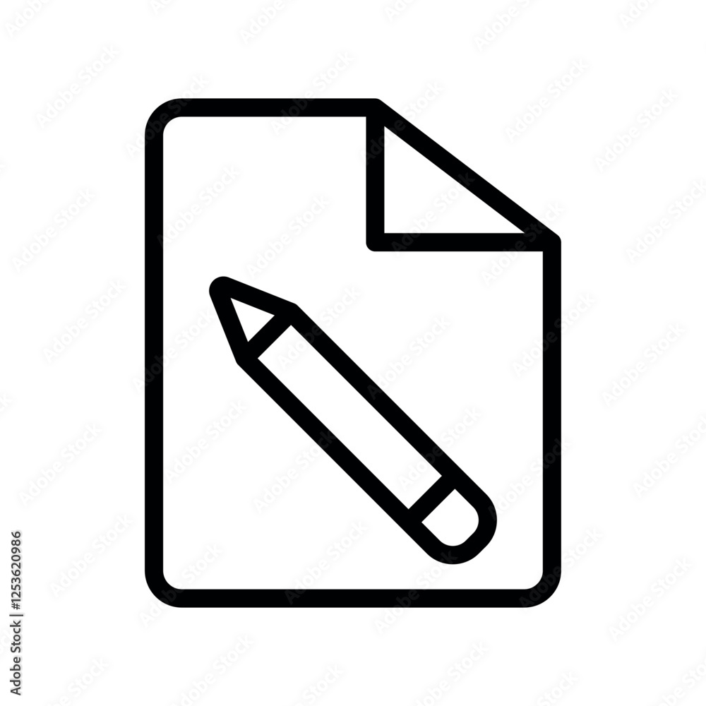 Poster file edit vector icon