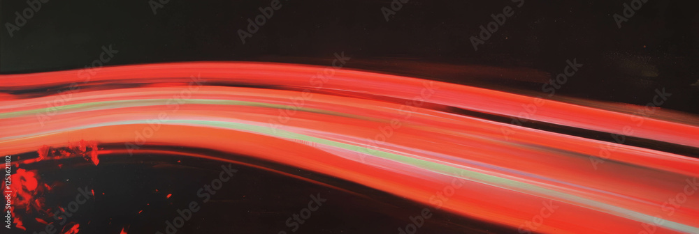 Aufkleber Scarlet streaks create dynamic patterns against a dark backdrop