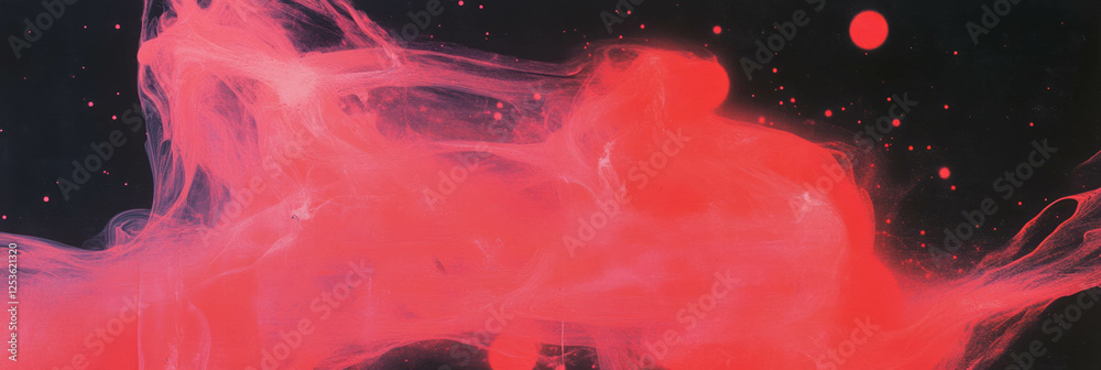 Poster Dynamic swirling red sparks create a captivating display against a dark background