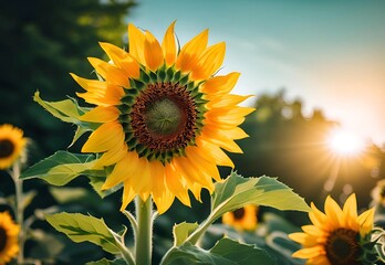 Obraz premium Sunflower in the garden image for you.