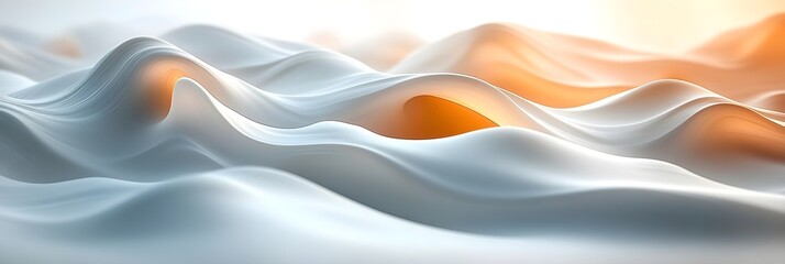 Obraz premium A background with smooth, curving organic shapes fading into each other.