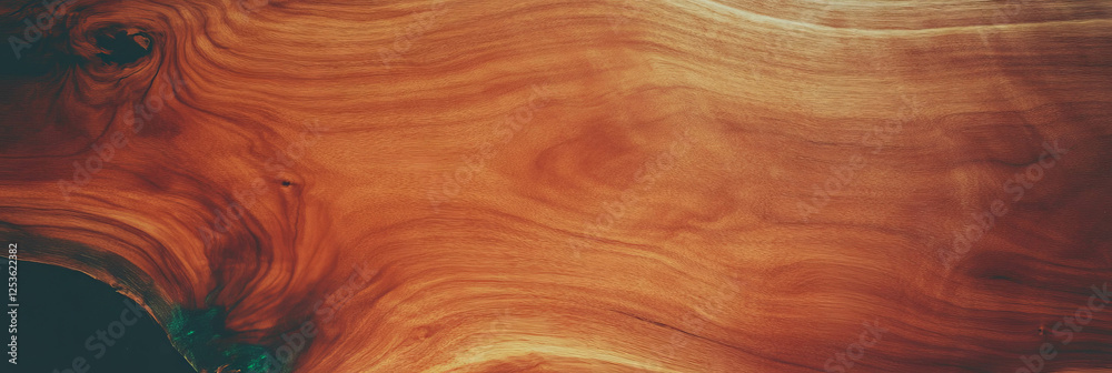 Poster wooden table top showcasing beautiful grain patterns and smooth surface for decoration