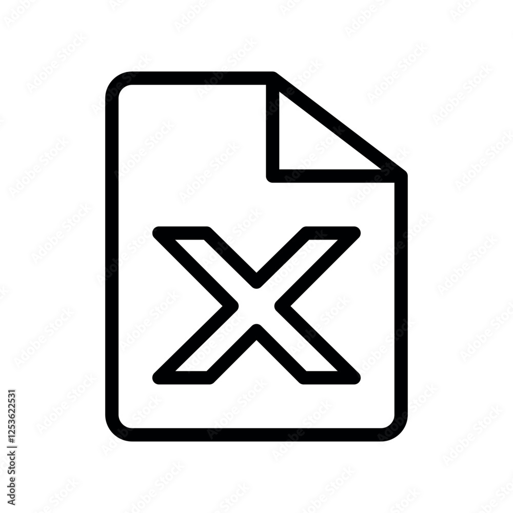 Poster file excel vector icon
