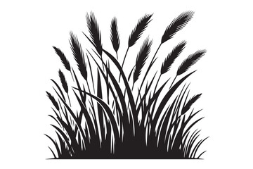 Obraz premium Grass silhouette vector
