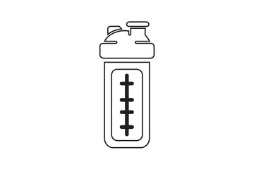 shaker bottle icon vector silhouette isolated in white background