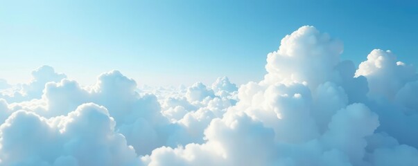 A vast expanse of white clouds stretches across the pale blue sky, sky, stretching, clouds