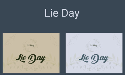 vector lie  day flyer design.
