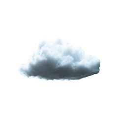Fototapeta premium Single white cloud isolated on a transparent background